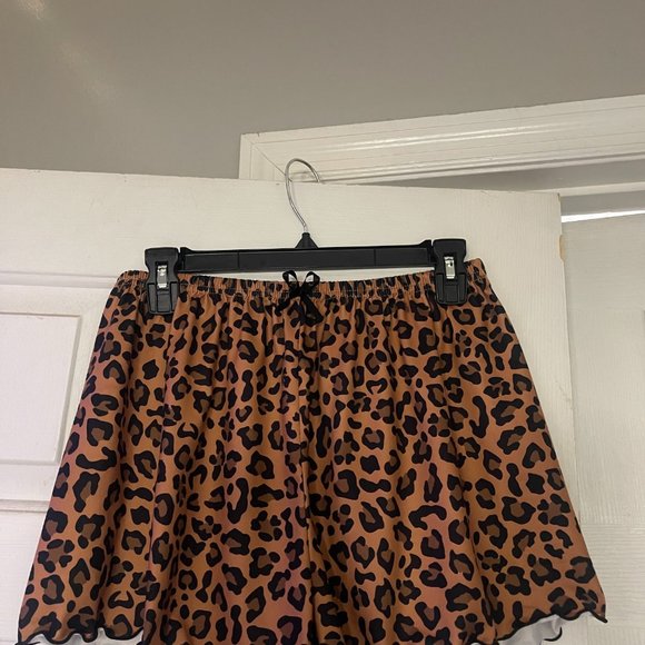 shein two piece leopard print pj set xL - Picture 2 of 2